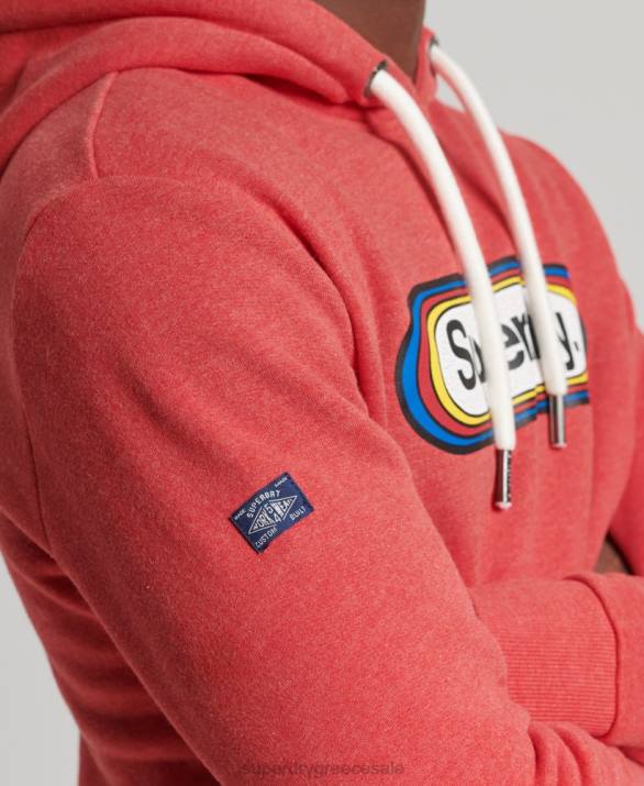 vintage πυρήνα λογότυπο εποχιακό hoodie άνδρες είδη ένδυσης το κόκκινο Superdry L02L5117