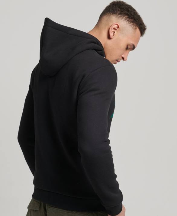 vintage λογότυπο ενδιαφέρον hoodie άνδρες είδη ένδυσης μαύρος Superdry L02L5145
