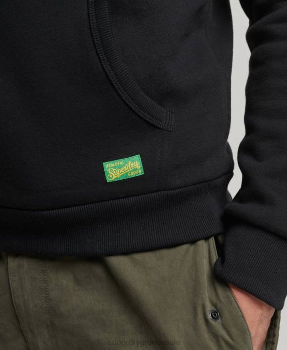 vintage λογότυπο ενδιαφέρον hoodie άνδρες είδη ένδυσης μαύρος Superdry L02L5145