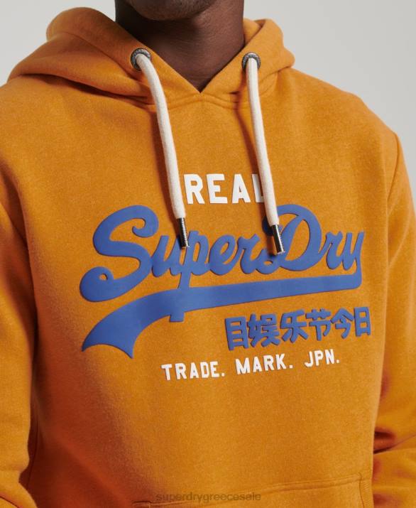 vintage λογότυπο κλασικό hoodie άνδρες είδη ένδυσης κίτρινος Superdry L02L5146