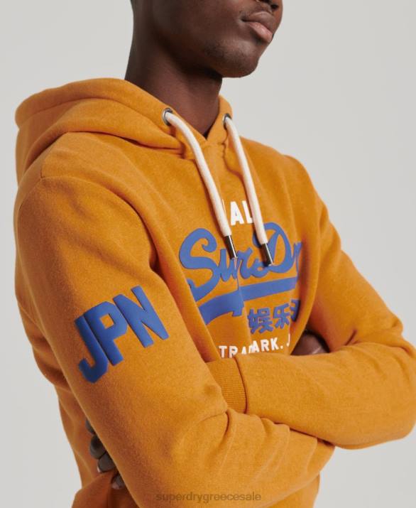 vintage λογότυπο κλασικό hoodie άνδρες είδη ένδυσης κίτρινος Superdry L02L5146