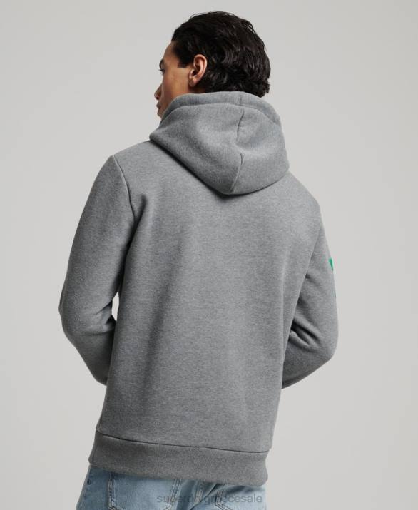 vintage λογότυπο κλασικό hoodie άνδρες είδη ένδυσης γκρί Superdry L02L5155