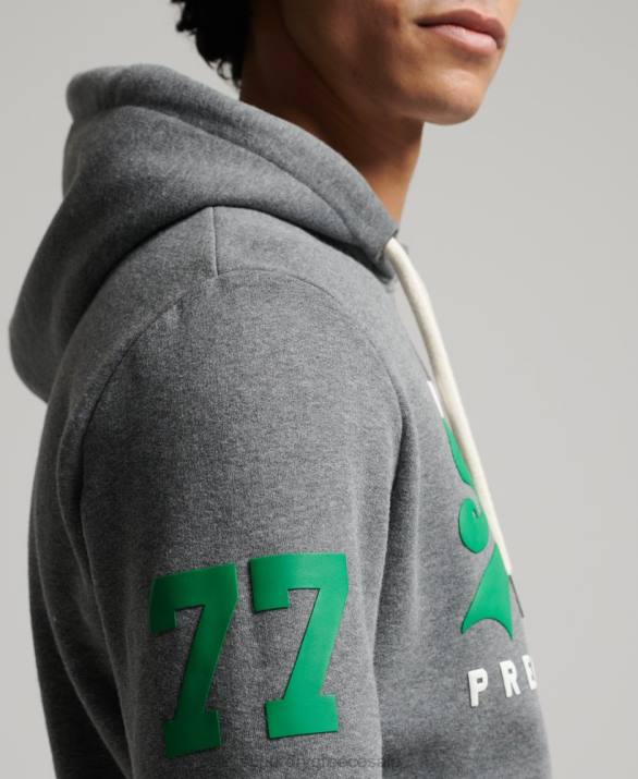 vintage λογότυπο κλασικό hoodie άνδρες είδη ένδυσης γκρί Superdry L02L5155