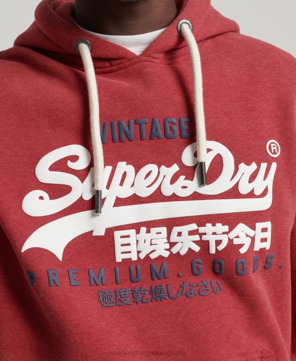 vintage λογότυπο κλασικό hoodie άνδρες είδη ένδυσης το κόκκινο Superdry L02L5156