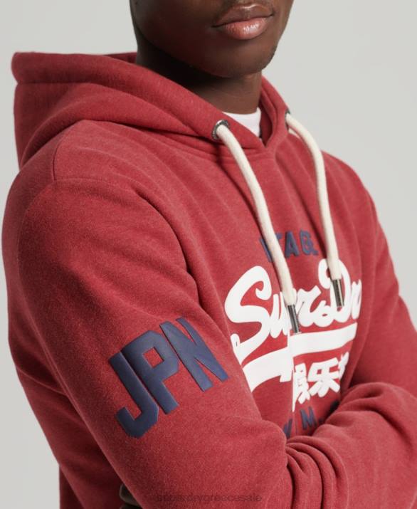 vintage λογότυπο κλασικό hoodie άνδρες είδη ένδυσης το κόκκινο Superdry L02L5156