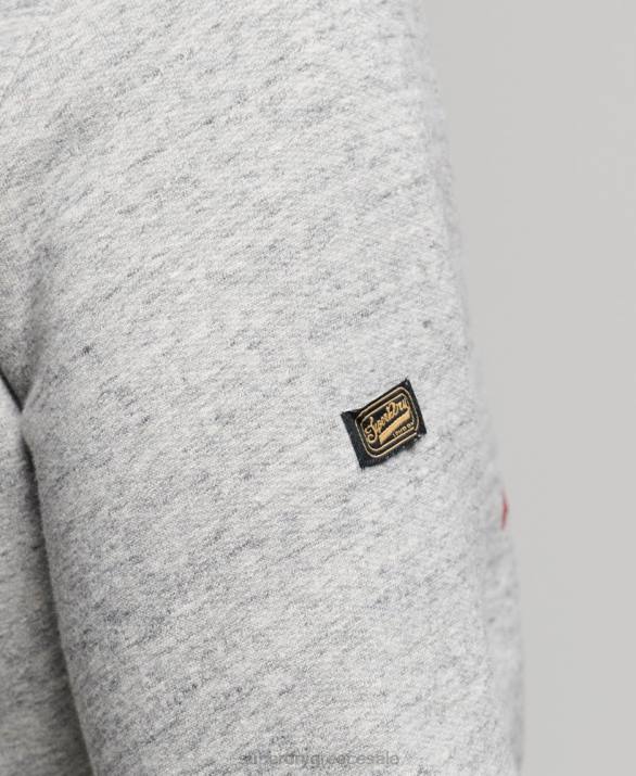 vintage λογότυπο αφηγηματικό hoodie άνδρες είδη ένδυσης γκρί Superdry L02L515