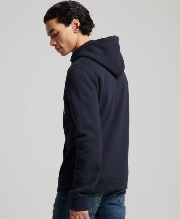 vintage λογότυπο αφηγηματικό hoodie άνδρες είδη ένδυσης ΠΟΛΕΜΙΚΟ ΝΑΥΤΙΚΟ Superdry L02L5186