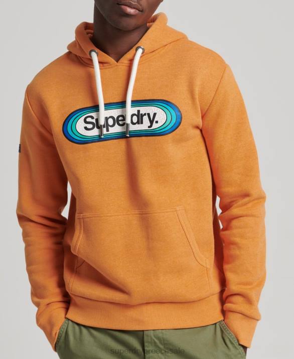 vintage πυρήνα λογότυπο εποχιακό hoodie άνδρες είδη ένδυσης κίτρινος Superdry L02L5195