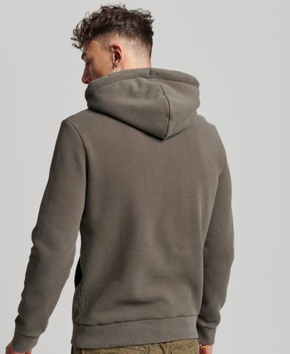 vintage λογότυπο αφηγηματικό hoodie άνδρες είδη ένδυσης σκούρο γκρι Superdry L02L535