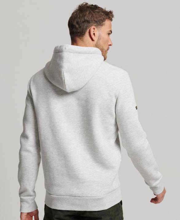 vintage λογότυπο αφηγηματικό hoodie άνδρες είδη ένδυσης ανοιχτό γκρι Superdry L02L615