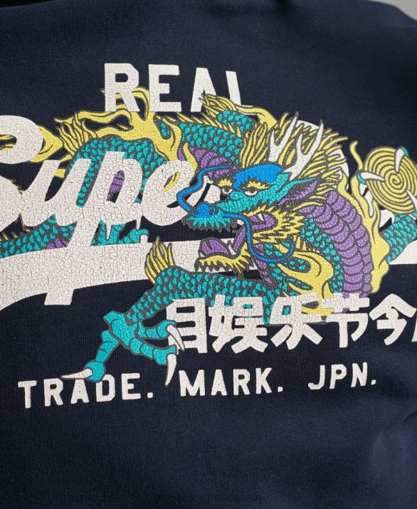 vintage λογότυπο αφηγηματικό hoodie άνδρες είδη ένδυσης ΠΟΛΕΜΙΚΟ ΝΑΥΤΙΚΟ Superdry L02L697