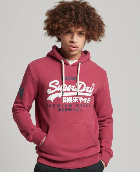 vintage λογότυπο κλασικό hoodie άνδρες είδη ένδυσης το κόκκινο Superdry L02L826