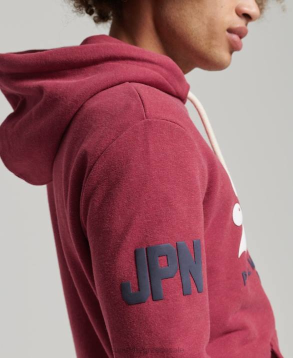 vintage λογότυπο κλασικό hoodie άνδρες είδη ένδυσης το κόκκινο Superdry L02L826