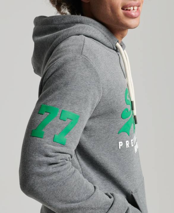 vintage λογότυπο κλασικό hoodie άνδρες είδη ένδυσης γκρί Superdry L02L835