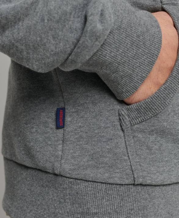 vintage λογότυπο κλασικό hoodie άνδρες είδη ένδυσης γκρί Superdry L02L835