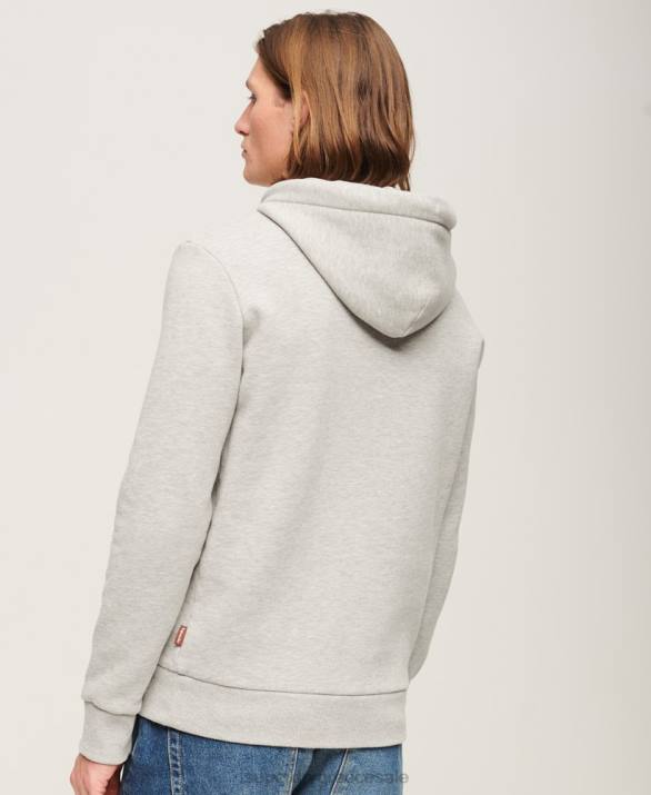 vintage λογότυπο αφηγηματικό hoodie άνδρες είδη ένδυσης γκρί Superdry L02L855