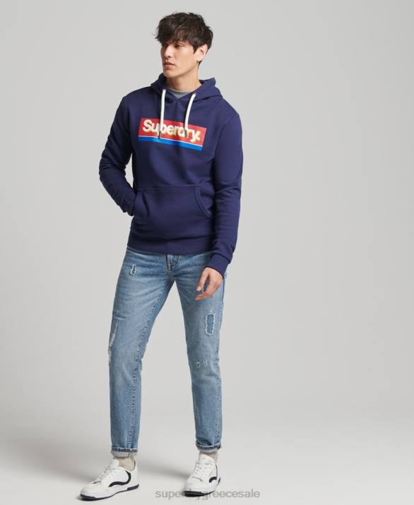 vintage πυρήνα λογότυπο εποχιακό hoodie άνδρες είδη ένδυσης ΠΟΛΕΜΙΚΟ ΝΑΥΤΙΚΟ Superdry L02L883