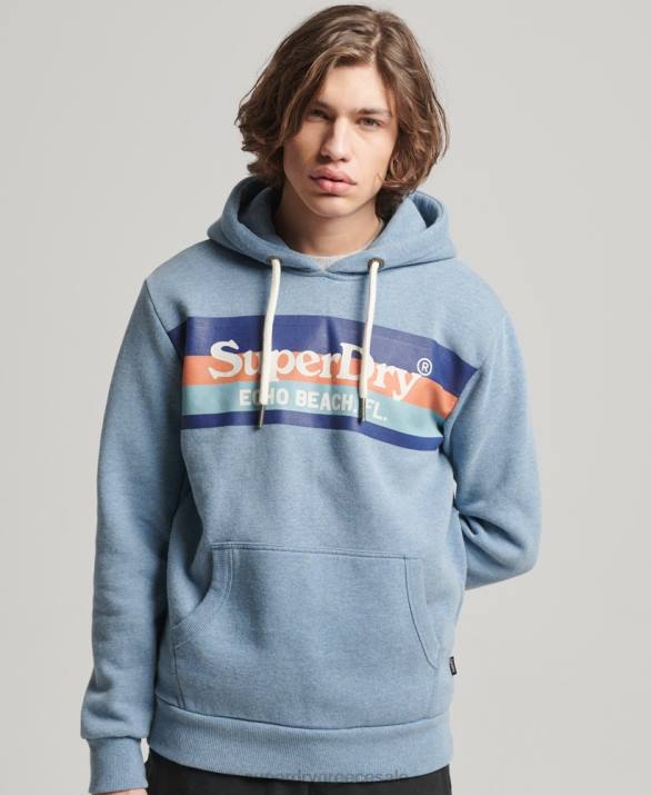 vintage hoodie venue άνδρες είδη ένδυσης γαλάζιο Superdry L02L735
