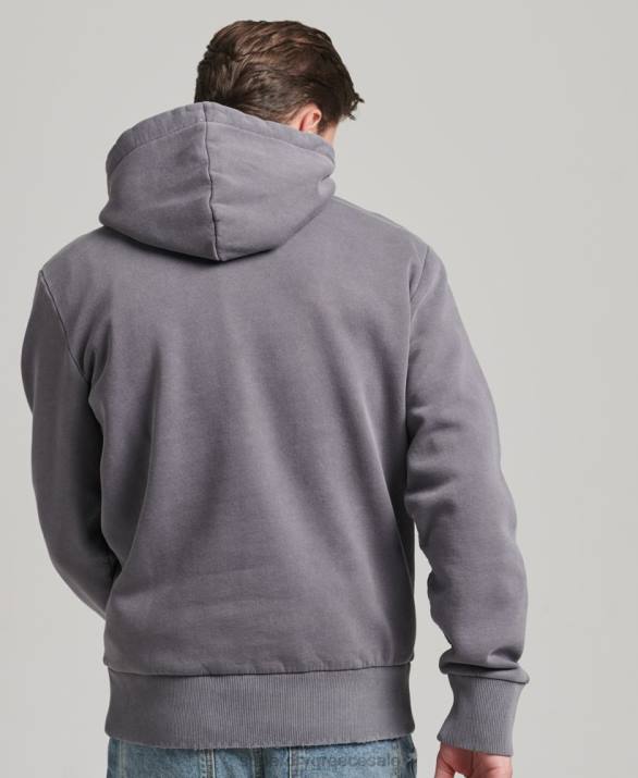 vintage indie mark hoodie άνδρες είδη ένδυσης σκούρο γκρι Superdry L02L811