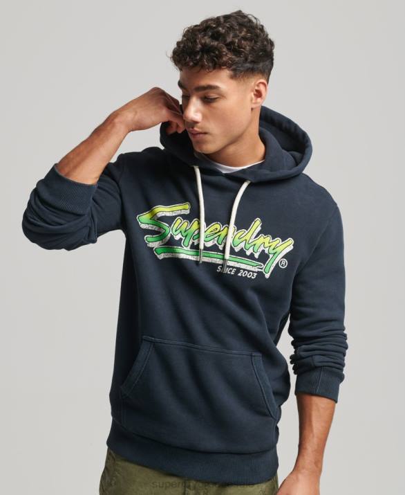 vintage shapers & makers hoodie άνδρες είδη ένδυσης ΠΟΛΕΜΙΚΟ ΝΑΥΤΙΚΟ Superdry L02L813