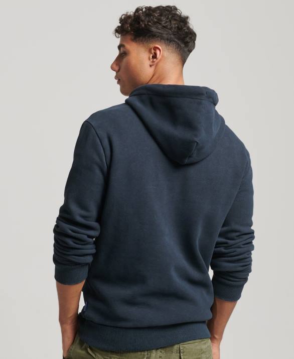 vintage shapers & makers hoodie άνδρες είδη ένδυσης ΠΟΛΕΜΙΚΟ ΝΑΥΤΙΚΟ Superdry L02L813