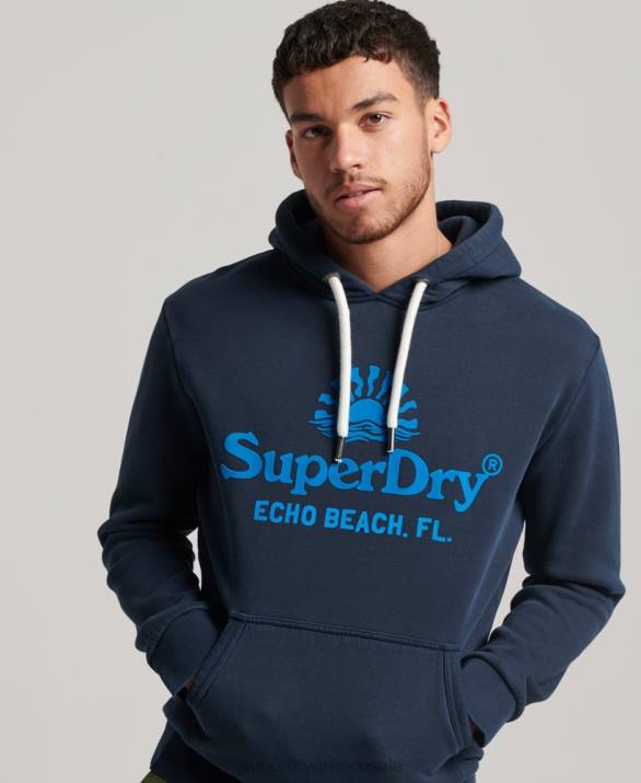 vintage venue νέον hoodie άνδρες είδη ένδυσης ΠΟΛΕΜΙΚΟ ΝΑΥΤΙΚΟ Superdry L02L598