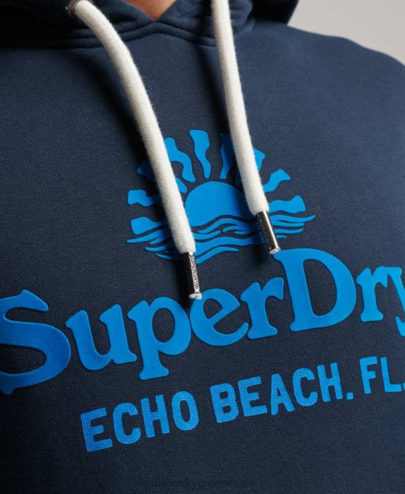 vintage venue νέον hoodie άνδρες είδη ένδυσης ΠΟΛΕΜΙΚΟ ΝΑΥΤΙΚΟ Superdry L02L598