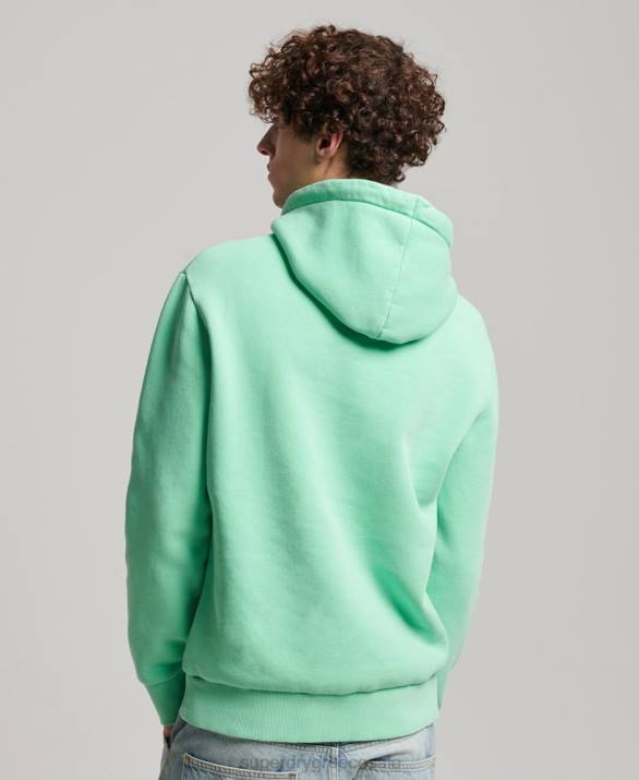 vintage venue νέον hoodie άνδρες είδη ένδυσης πράσινος Superdry L02L681