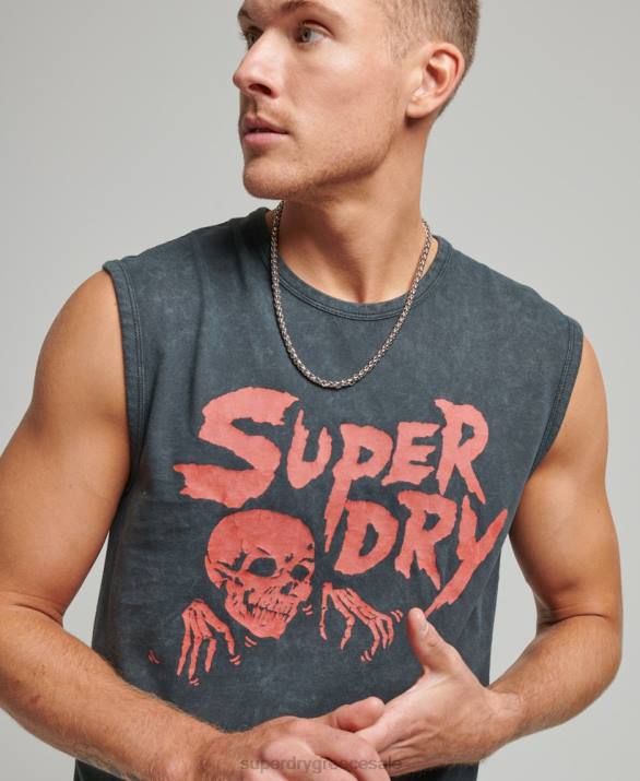 vintage γιλέκο lo-fi άνδρες είδη ένδυσης μαύρος Superdry L02L9