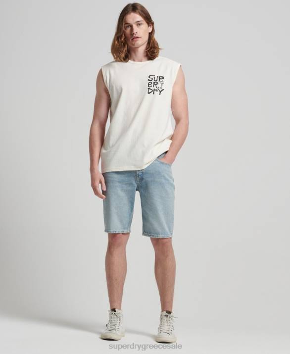 vintage tribal surf φανελάκι άνδρες είδη ένδυσης κρέμα Superdry L02L1478