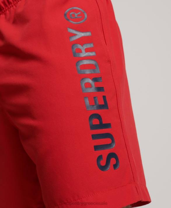core sport ανακυκλωμένο σορτς κολύμβησης 17 ιντσών άνδρες είδη ένδυσης το κόκκινο Superdry L02L396