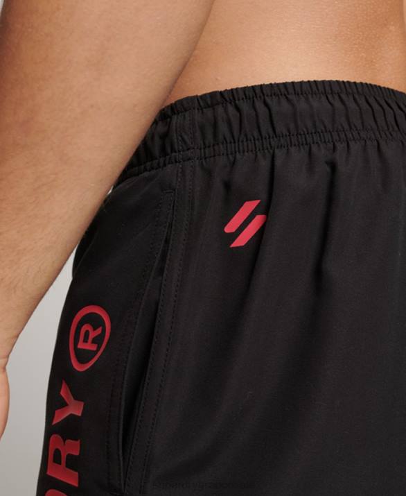 core sport ανακυκλωμένο σορτς κολύμβησης 17 ιντσών άνδρες είδη ένδυσης μαύρος Superdry L02L399