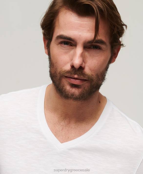 T-shirt με λαιμόκοψη άνδρες είδη ένδυσης άσπρο Superdry L02L70