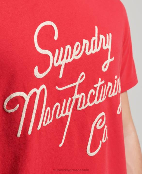 T-shirt σε στυλ vintage σενάριο άνδρες είδη ένδυσης το κόκκινο Superdry L02L4890