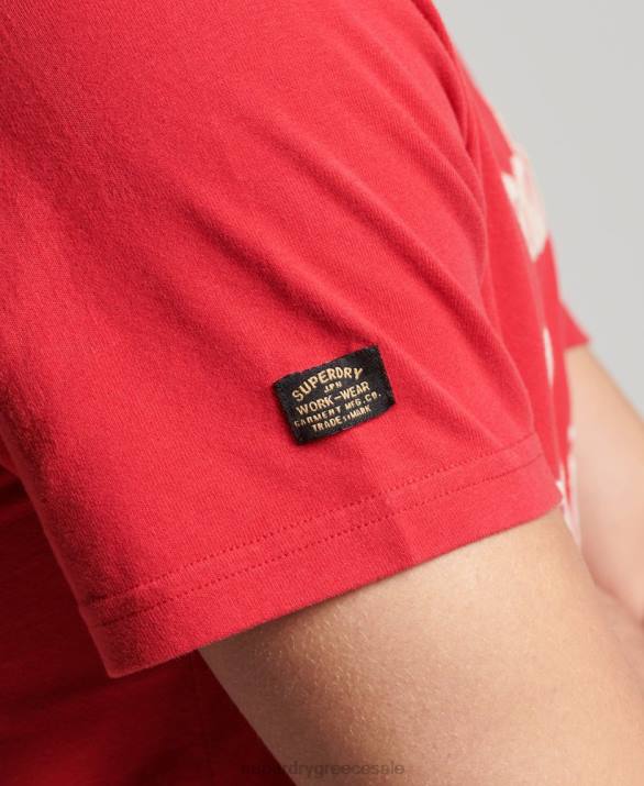 T-shirt σε στυλ vintage σενάριο άνδρες είδη ένδυσης το κόκκινο Superdry L02L4890