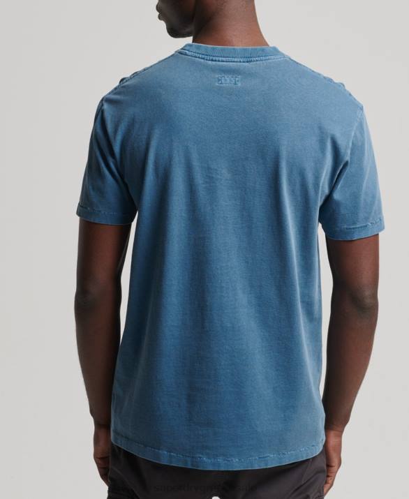 T-shirt τσέπης vintage από οργανικό βαμβάκι άνδρες είδη ένδυσης μπλε Superdry L02L4956