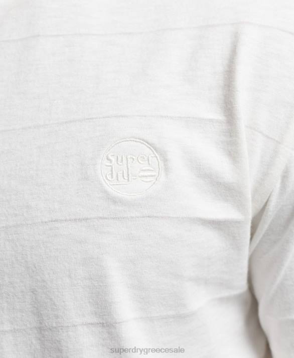 t-shirt από βιολογικό βαμβάκι vintage υφή άνδρες είδη ένδυσης άσπρο Superdry L02L10