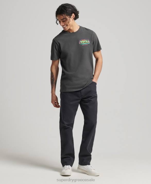 vintage Cali t-shirt άνδρες είδη ένδυσης σκούρο γκρι Superdry L02L4823