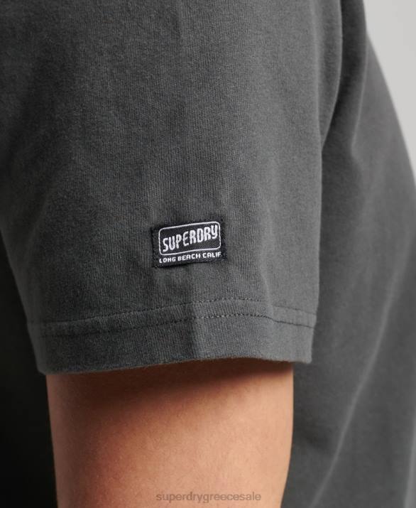 vintage Cali t-shirt άνδρες είδη ένδυσης σκούρο γκρι Superdry L02L4823