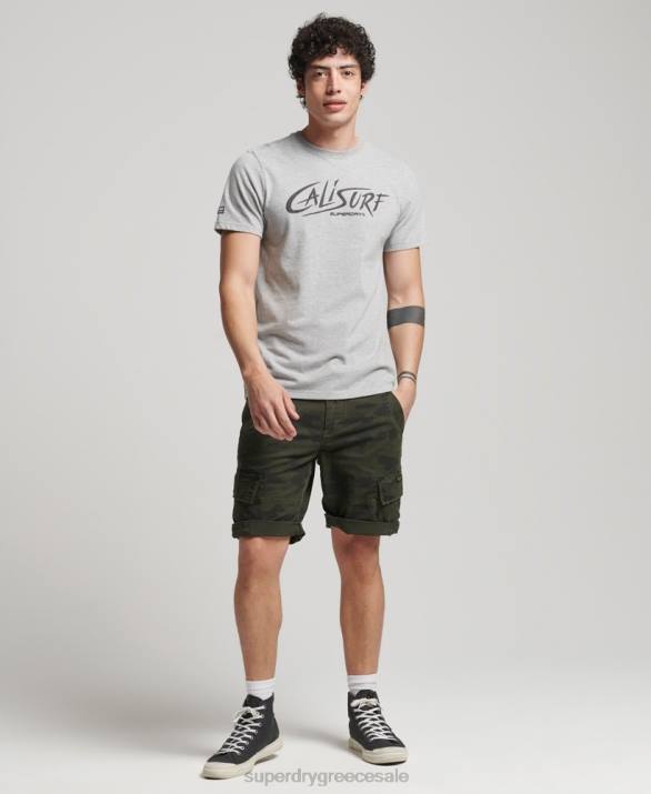 vintage Cali t-shirt άνδρες είδη ένδυσης γκρί Superdry L02L4909