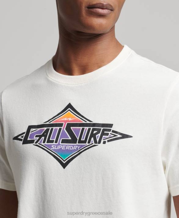 vintage Cali t-shirt άνδρες είδη ένδυσης άσπρο Superdry L02L4952
