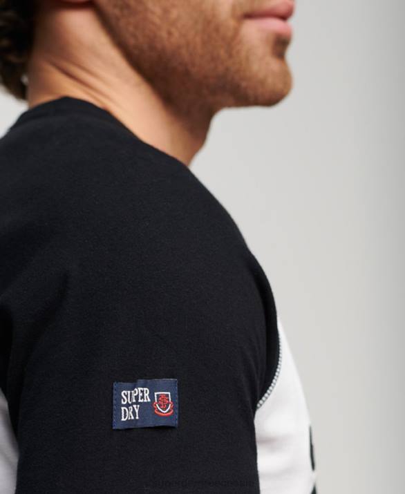 vintage λογότυπο κατάστημα raglan μακρυμάνικο μπλουζάκι άνδρες είδη ένδυσης άσπρο Superdry L02L42