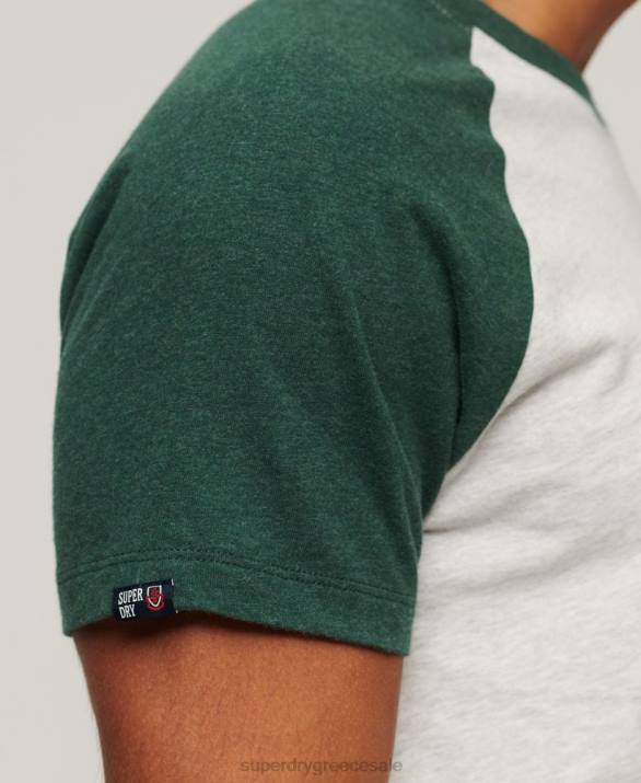 vintage λογότυπο κατάστημα raglan t-shirt άνδρες είδη ένδυσης πράσινος Superdry L02L51
