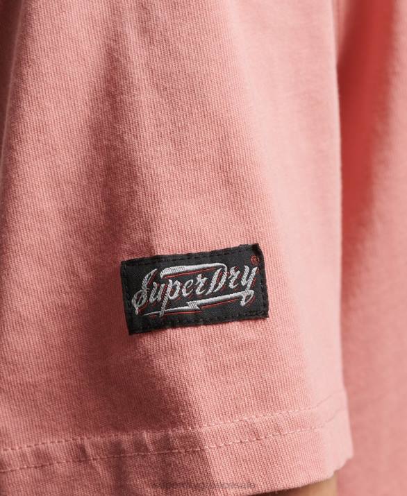 vintage σέρφερ ranchero μπλουζάκι άνδρες είδη ένδυσης ροζ Superdry L02L4854