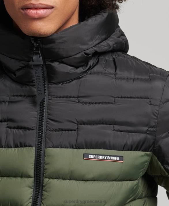 ραντάρ αποστολής καπιτονέ mix fuji jacket άνδρες είδη ένδυσης χακί Superdry L02L4694