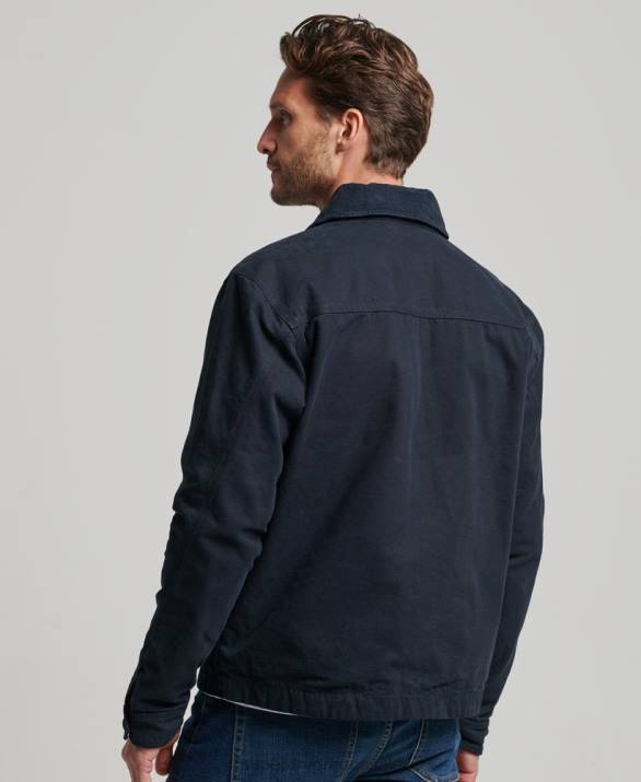 vintage ράντσο τζάκετ Harrington άνδρες είδη ένδυσης ΠΟΛΕΜΙΚΟ ΝΑΥΤΙΚΟ Superdry L02L1030