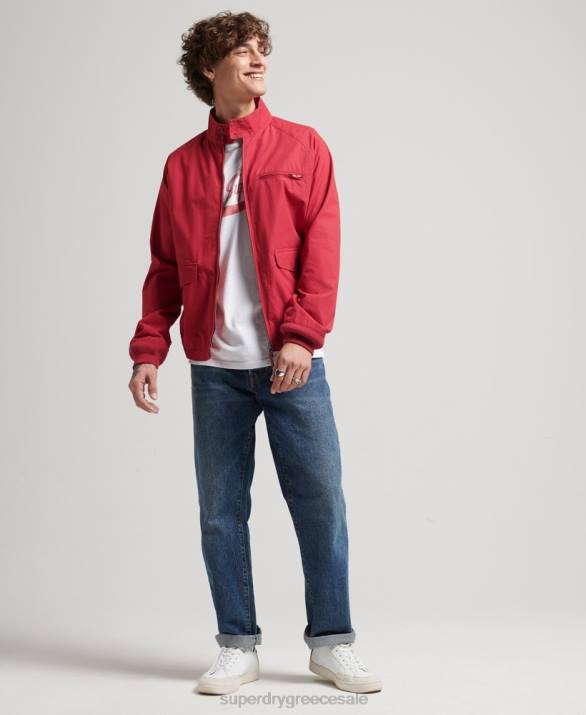 vintage κολεγιακό σακάκι Harrington άνδρες είδη ένδυσης το κόκκινο Superdry L02L4466