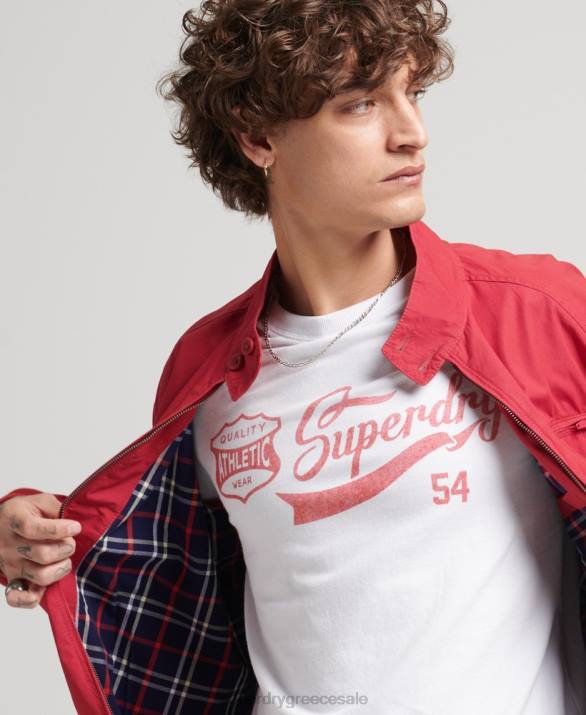 vintage κολεγιακό σακάκι Harrington άνδρες είδη ένδυσης το κόκκινο Superdry L02L4466