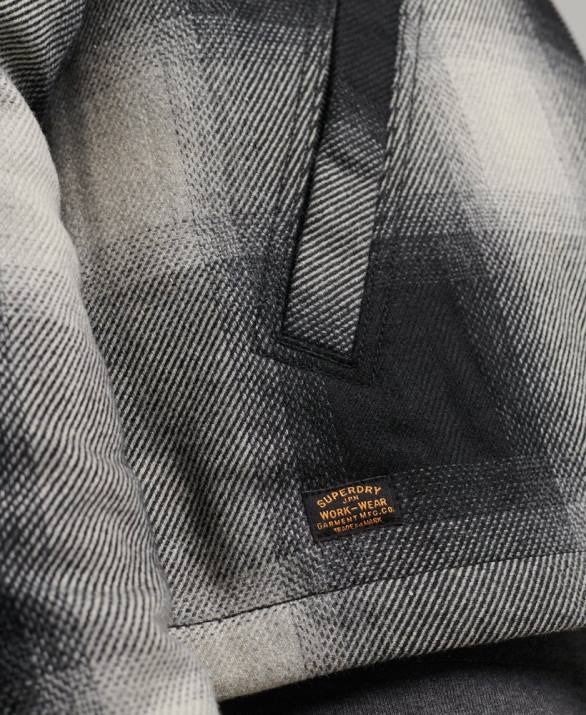 vintage μάλλινο σακάκι Harrington άνδρες είδη ένδυσης μαύρος Superdry L02L4594