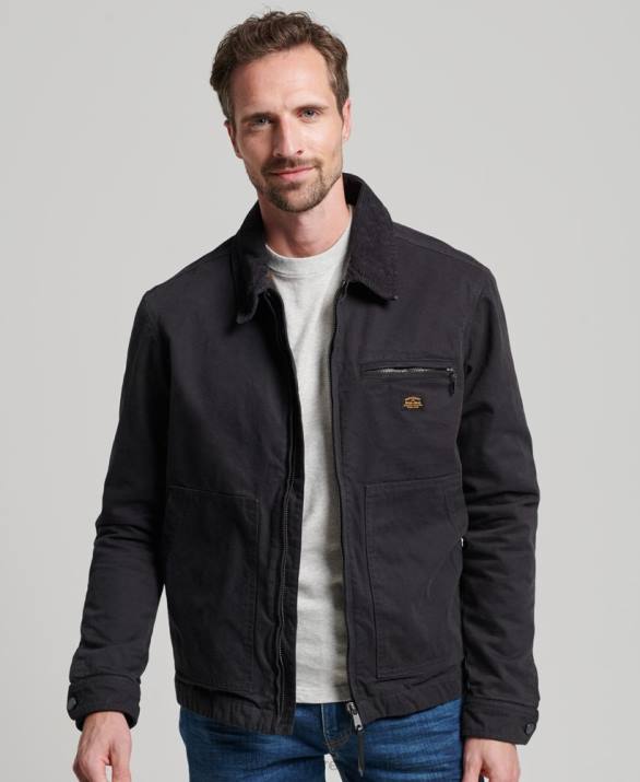 vintage ράντσο τζάκετ Harrington άνδρες είδη ένδυσης καφέ Superdry L02L914